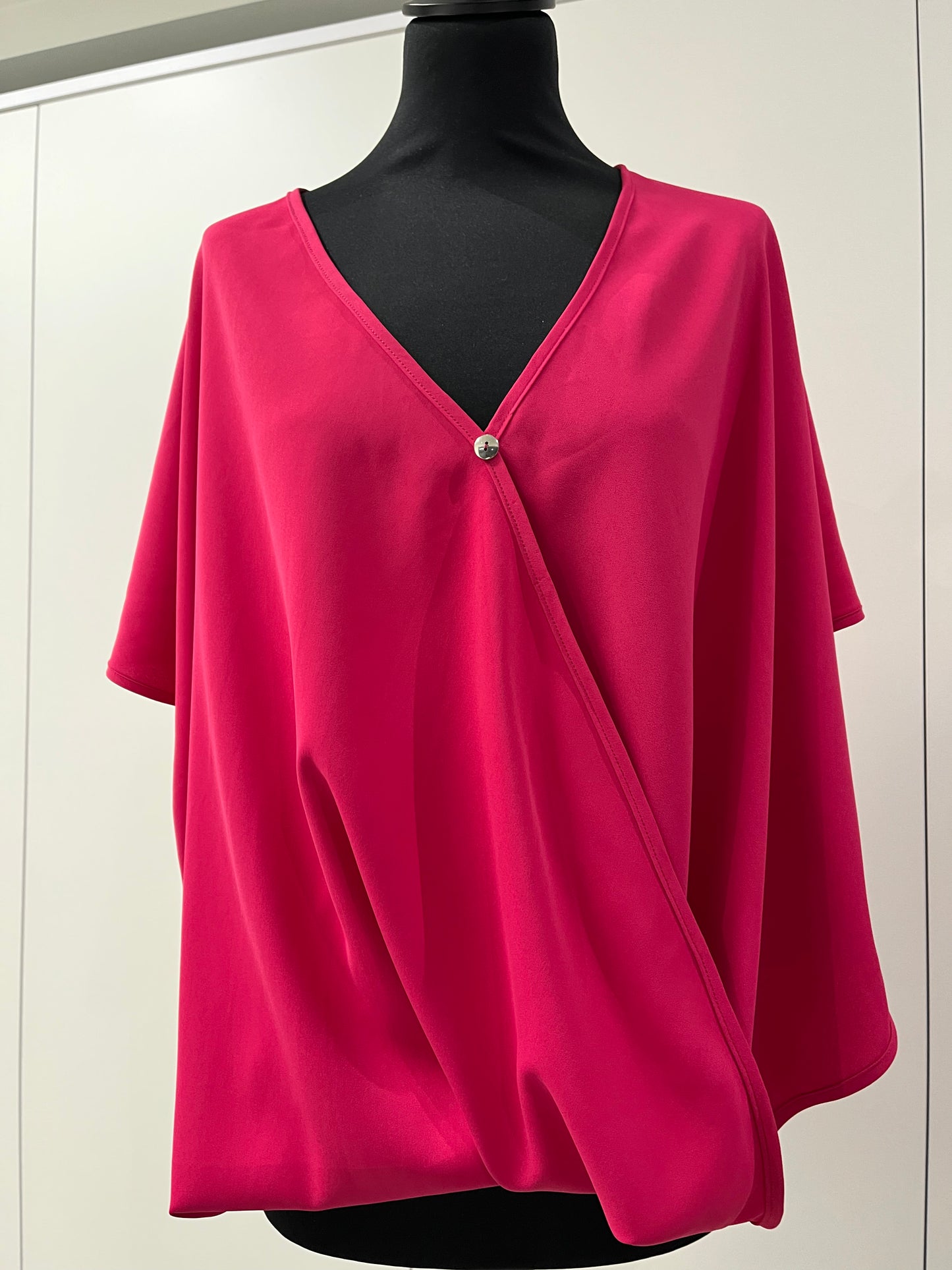 GG002: Fuchsia Crossed Blouse