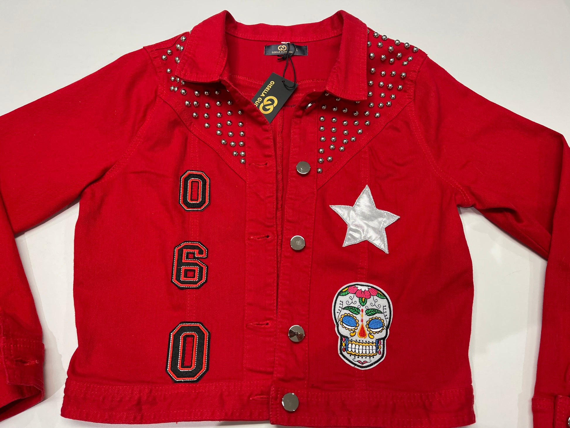 All red 2025 jean jacket