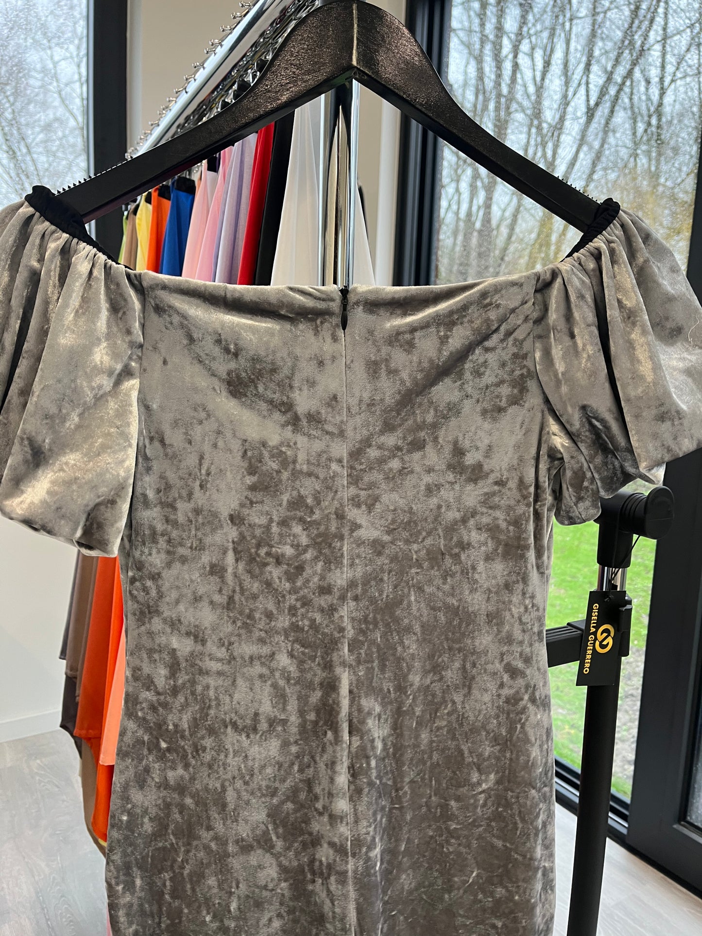 GG005: Gray Velvet Dress