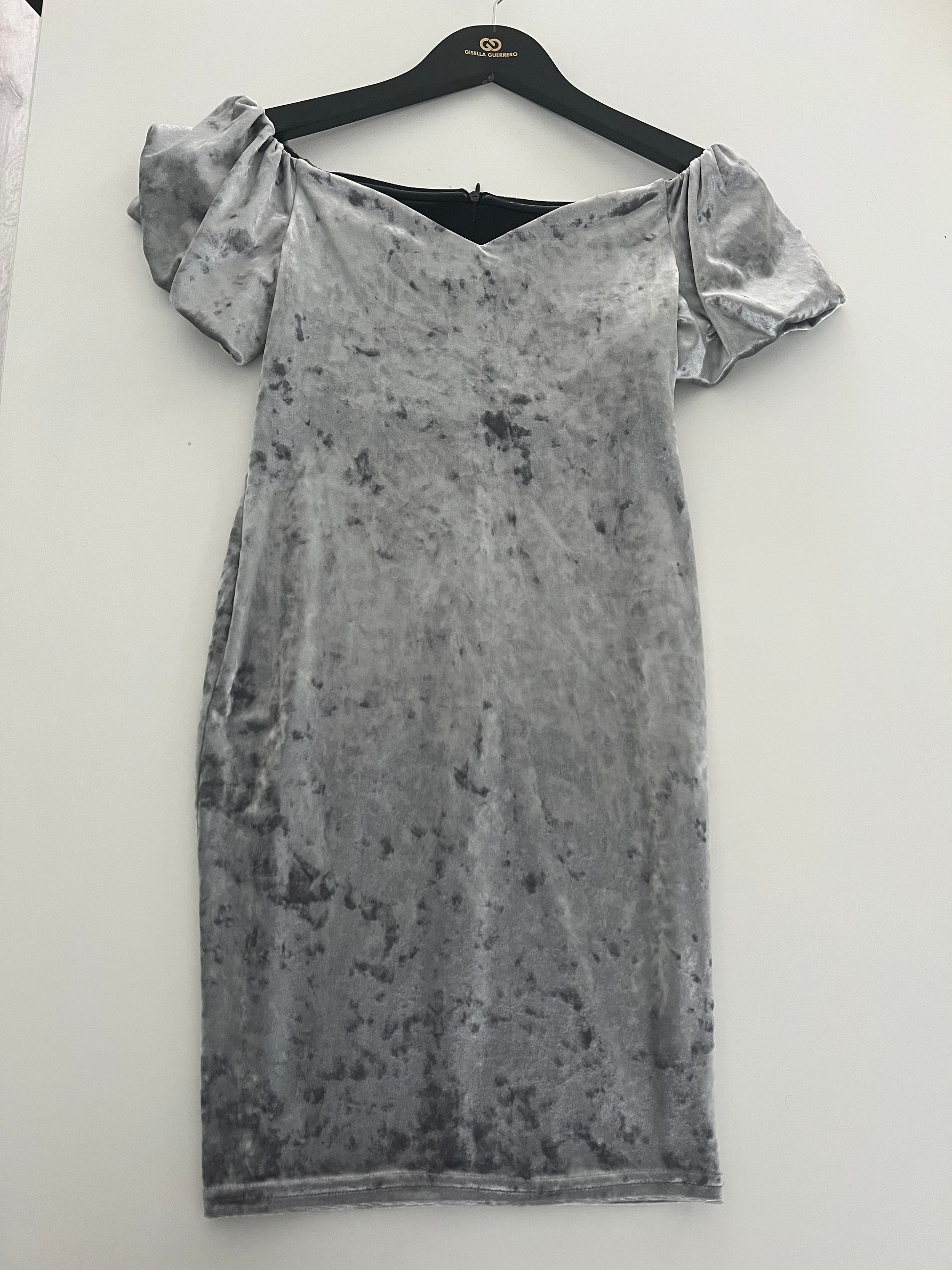 GG005: Gray Velvet Dress Gisella Guerrero GG005: Gray Velvet Dress Gisella Guerrero