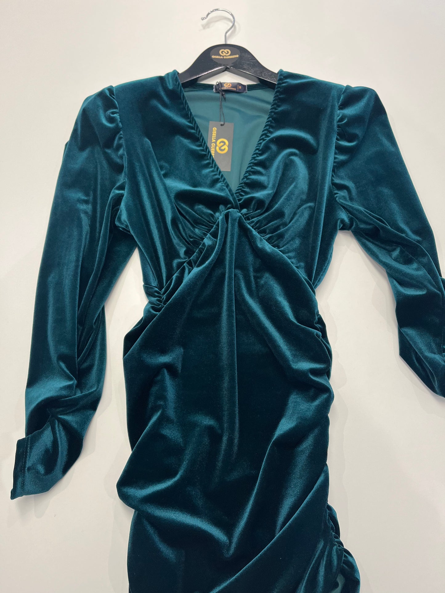 GG024: Velvet Green Dress