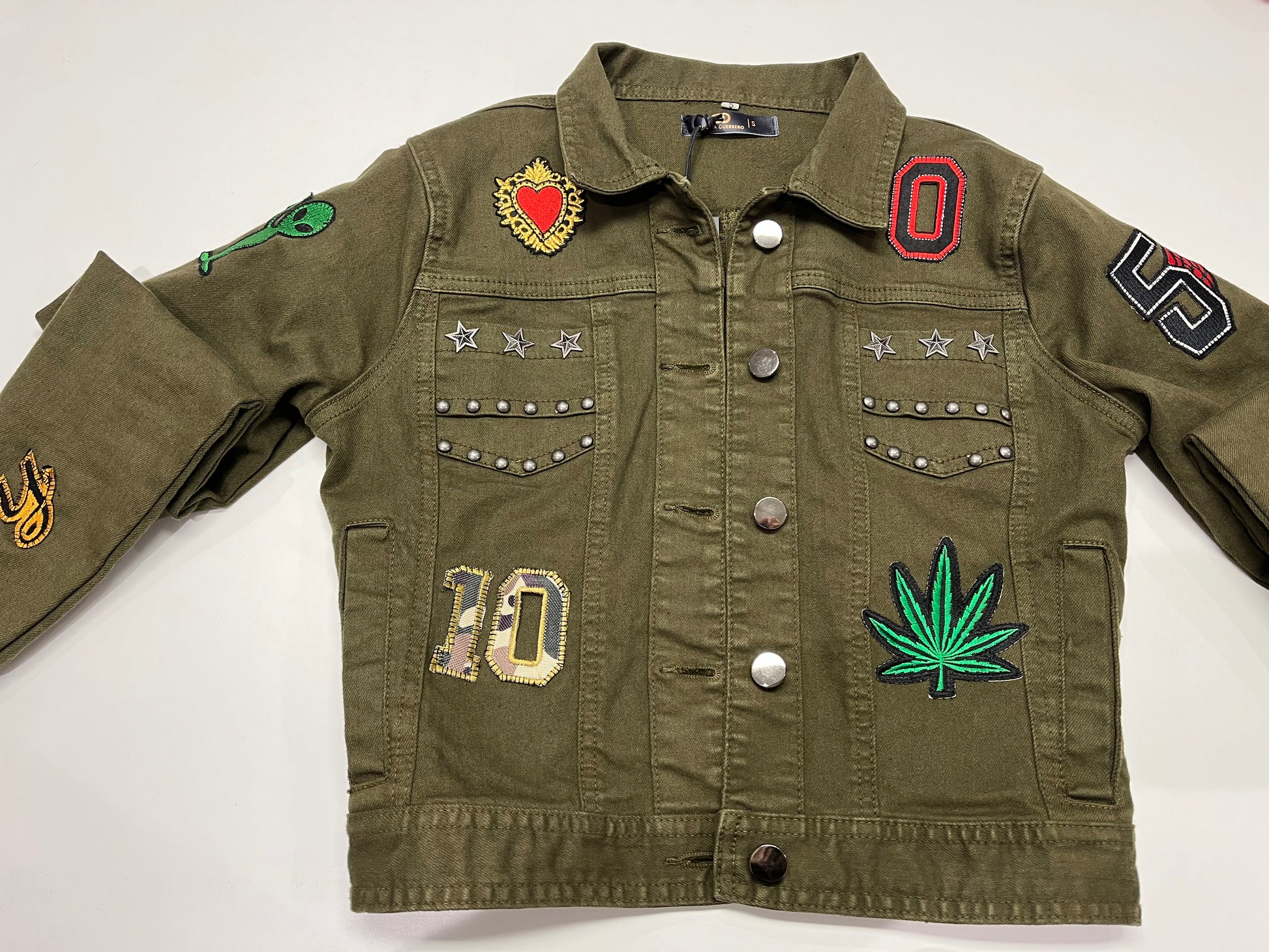 GG007 Military Green Jean Jacket Gisella Guerrero