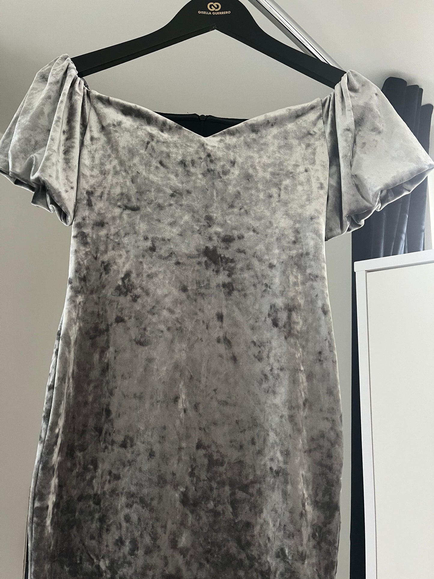 GG005: Gray Velvet Dress